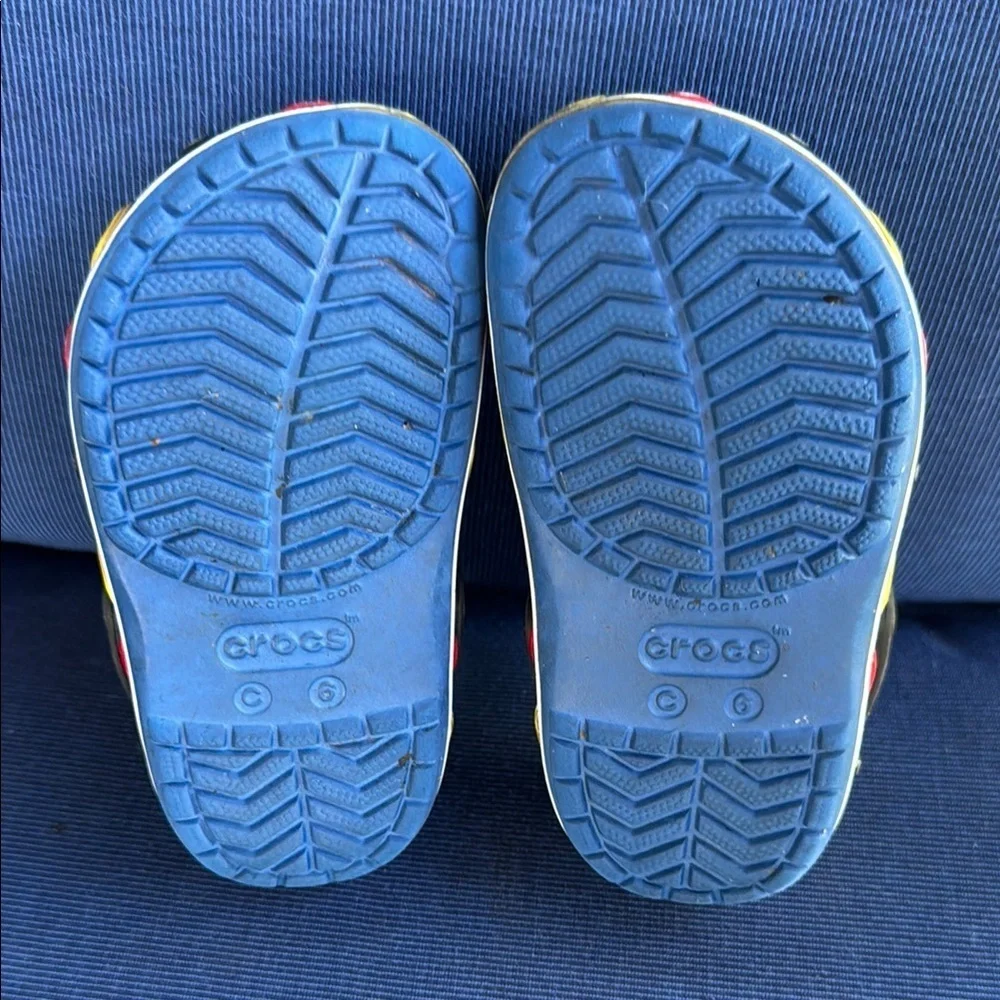 CROCS Blue and Black Water Shoes with Perforated Design